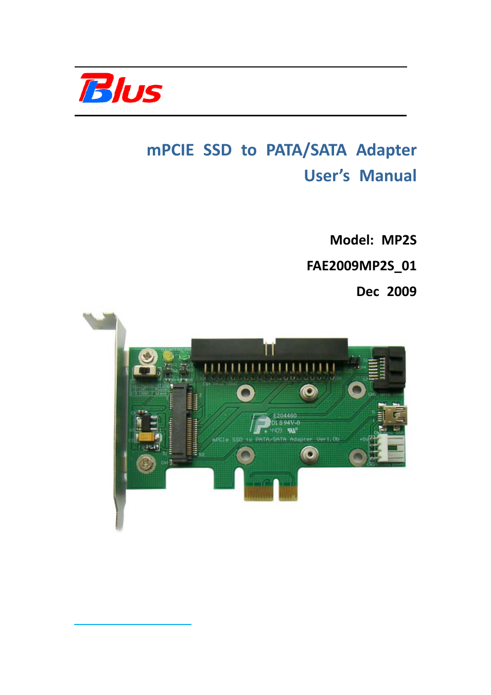 Bplus MP2S User Manual | 7 pages