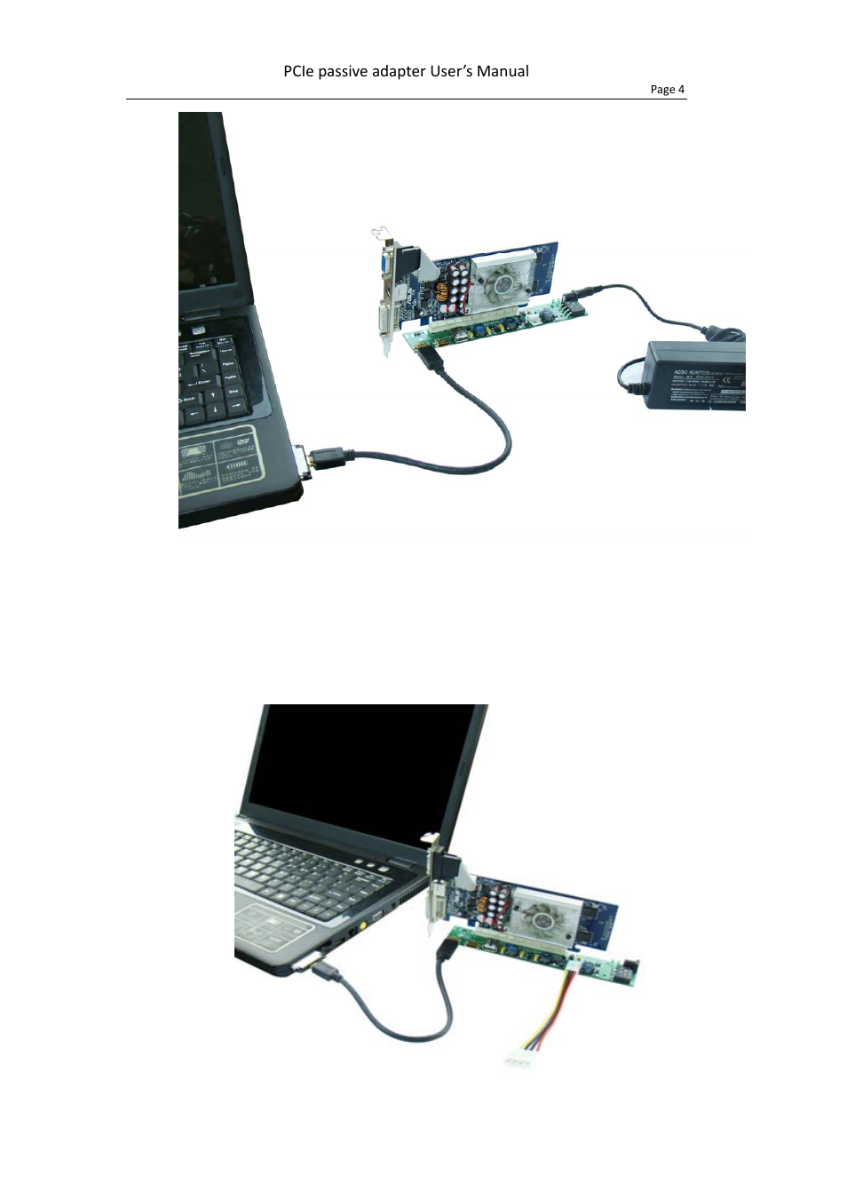 External power with atx power supply | Bplus PE4H User Manual | Page 5 / 8