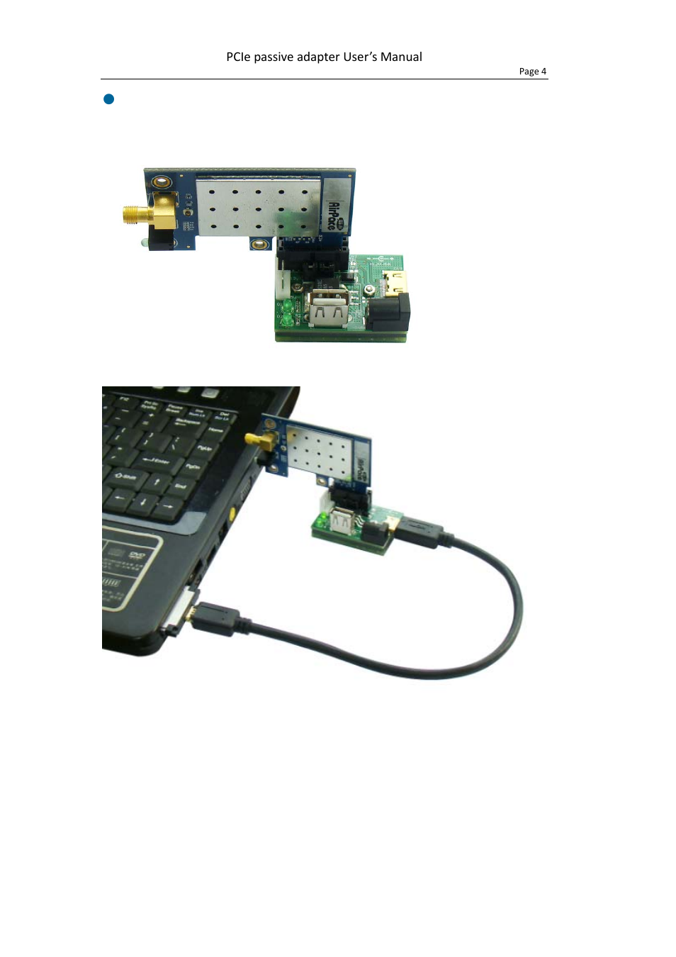 Zpe4l+ec2c using with pcie_3.3v from pc | Bplus PE4L User Manual | Page 5 / 9
