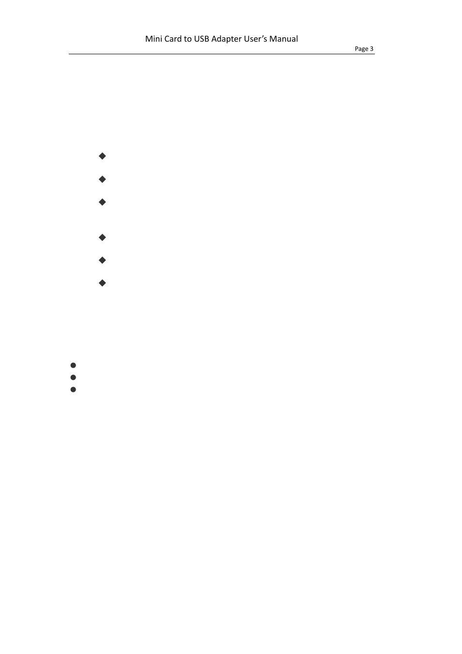 0 features, 0 system requirement, 0 installation procedure | Bplus USBMA User Manual | Page 4 / 8