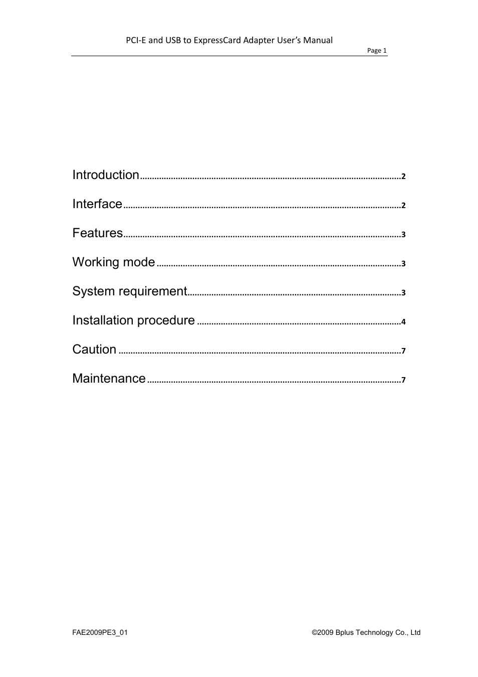 Bplus PE3 User Manual | Page 2 / 8