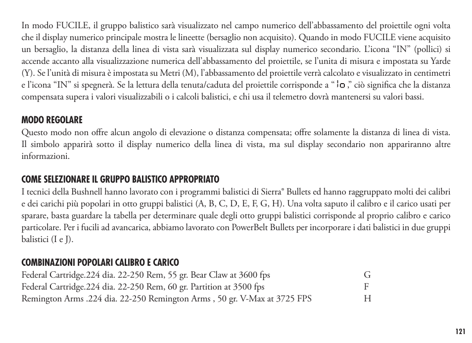 Bushnell FUSION 1600 201250 User Manual | Page 121 / 156