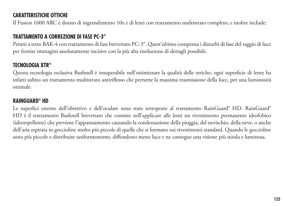 Bushnell FUSION 1600 201250 User Manual | Page 125 / 156