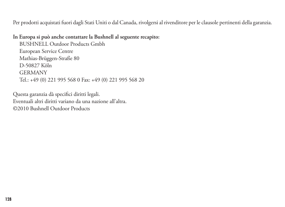 Bushnell FUSION 1600 201250 User Manual | Page 128 / 156