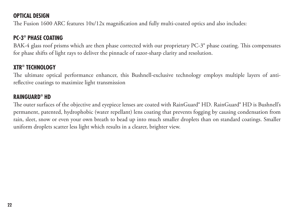 Bushnell FUSION 1600 201250 User Manual | Page 22 / 156