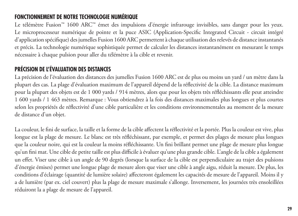 Bushnell FUSION 1600 201250 User Manual | Page 29 / 156