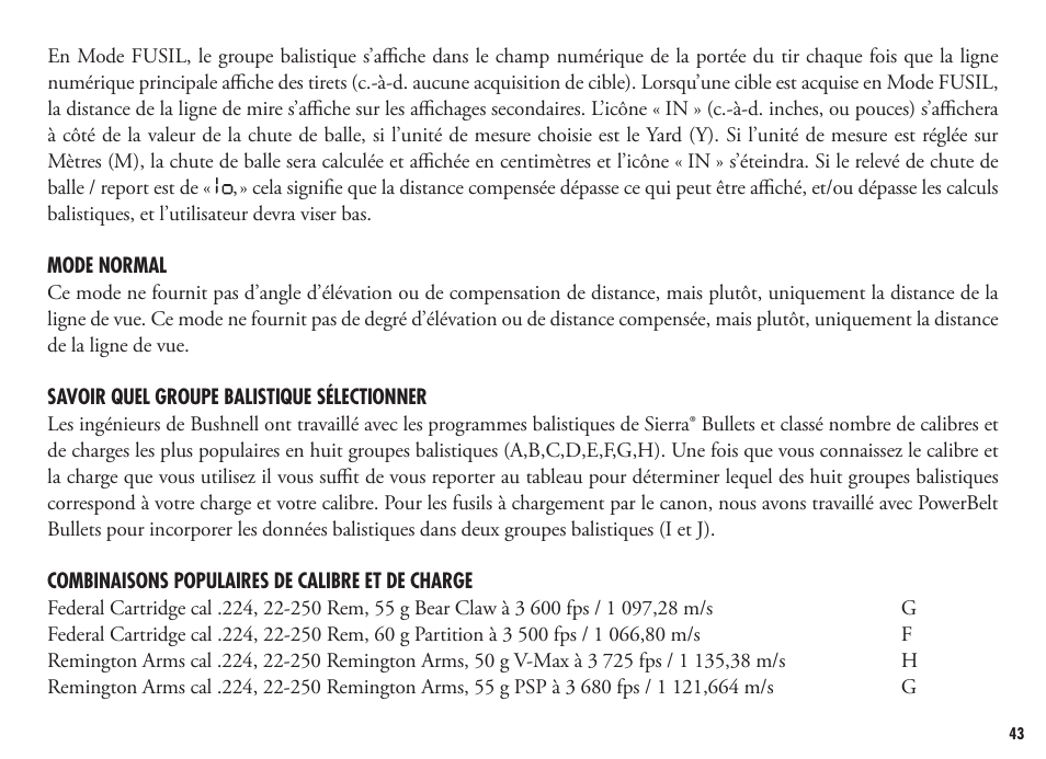 Bushnell FUSION 1600 201250 User Manual | Page 43 / 156