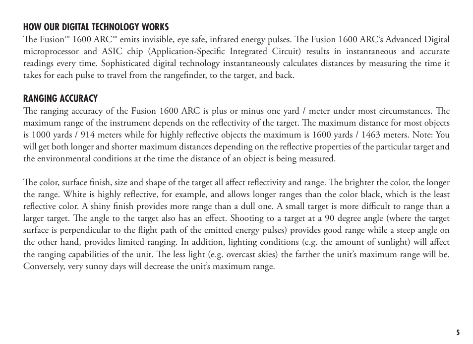 Bushnell FUSION 1600 201250 User Manual | Page 5 / 156