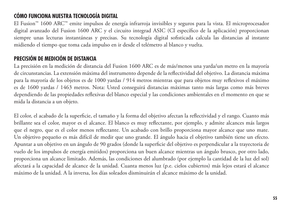 Bushnell FUSION 1600 201250 User Manual | Page 55 / 156