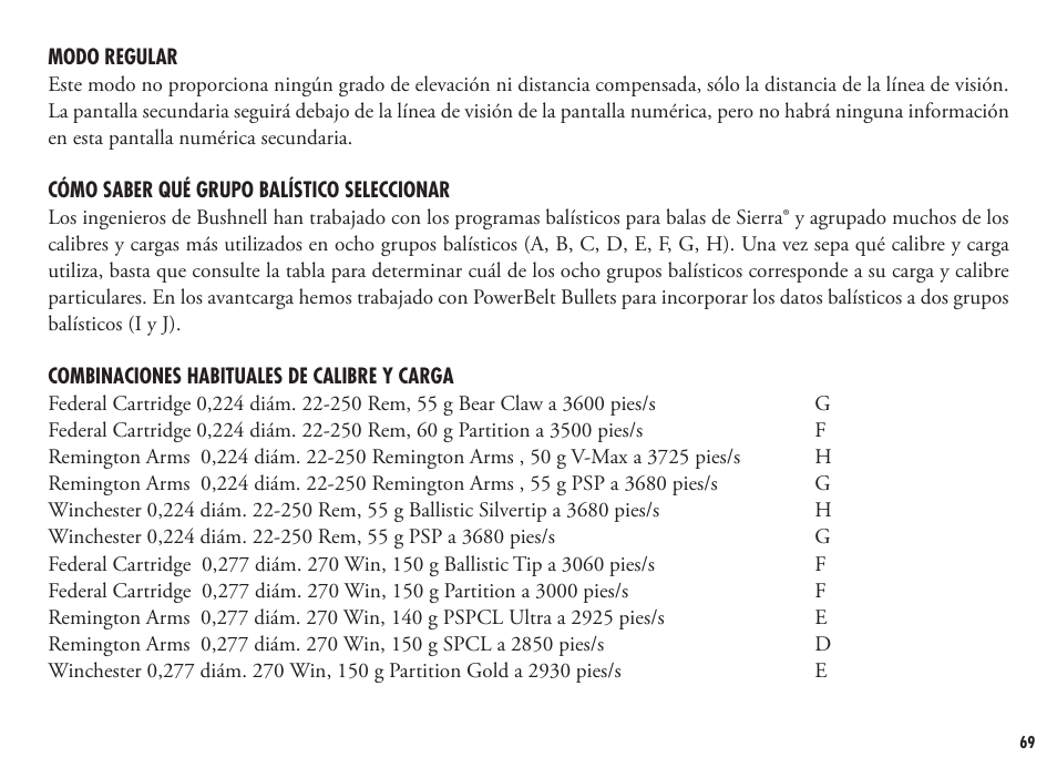 Bushnell FUSION 1600 201250 User Manual | Page 69 / 156