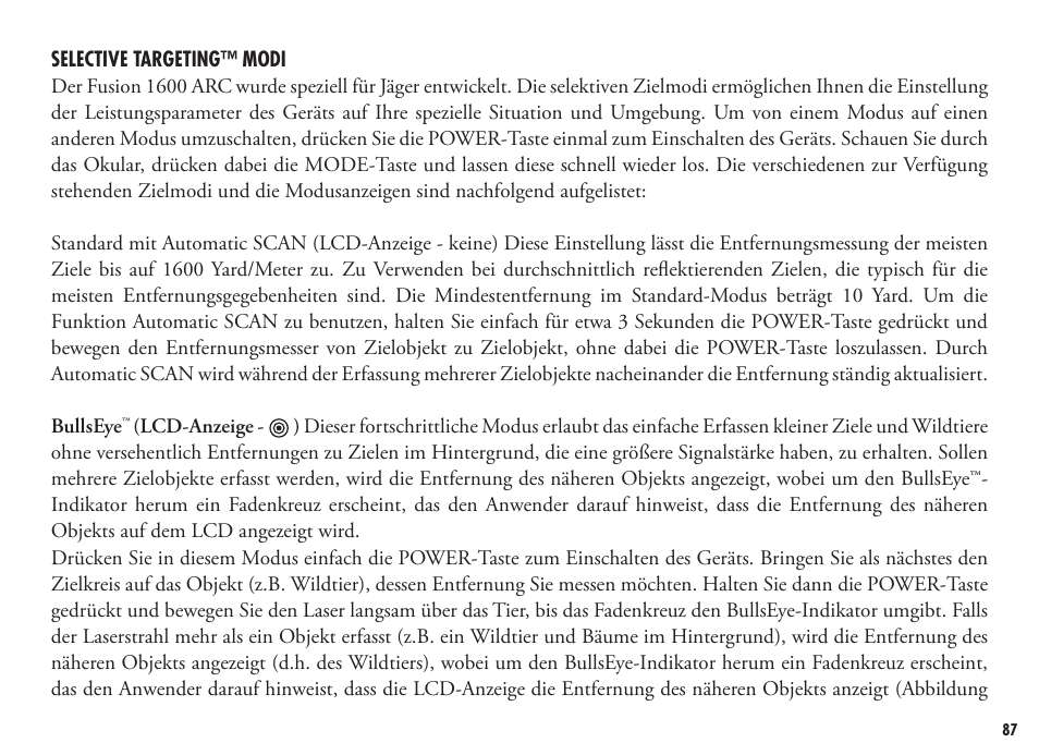 Bushnell FUSION 1600 201250 User Manual | Page 87 / 156