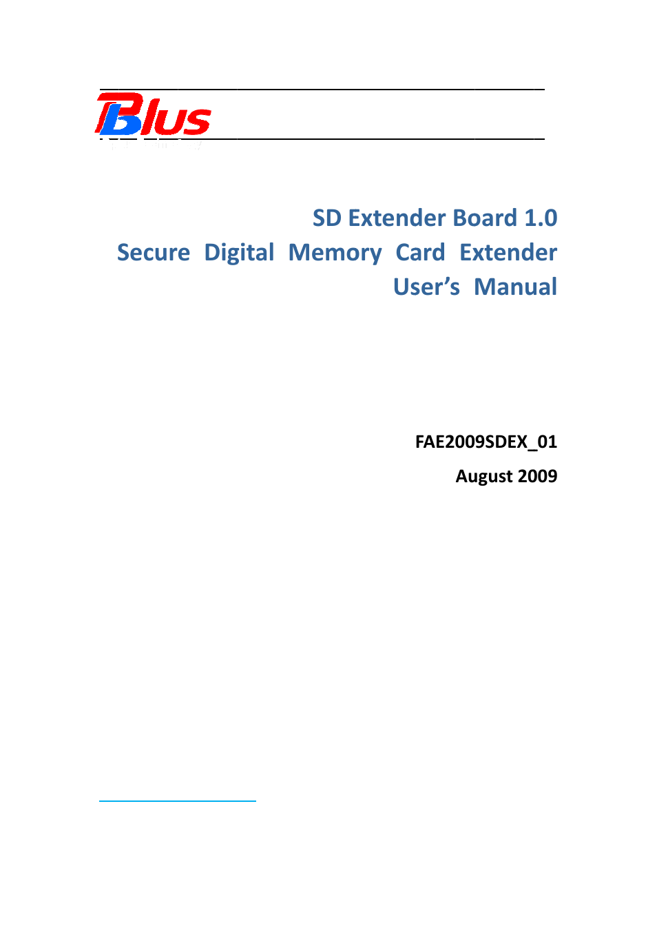 Bplus SDEX User Manual | 7 pages