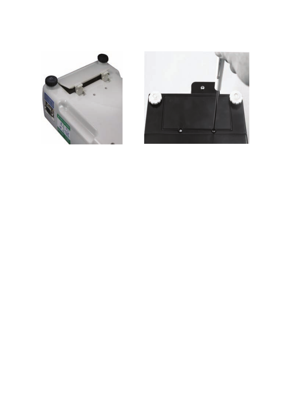Gently pry up the battery cover and remove, Insert the correct number of batteries, Replace cover and tighten screws | Error codes and troubleshooting | Salter Brecknell MBS Series User Manual | Page 11 / 14