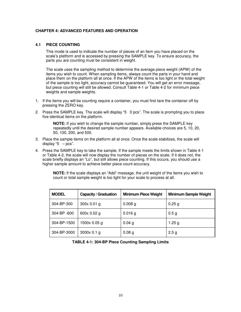 Salter Brecknell 304BP User Manual | Page 10 / 26