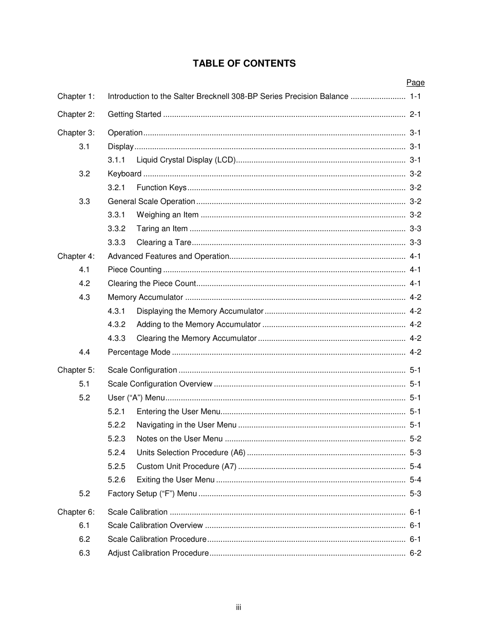 Salter Brecknell 308BP User Manual | Page 3 / 27