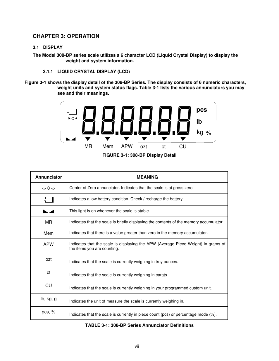 Oz lb pcs % kg | Salter Brecknell 308BP User Manual | Page 7 / 27