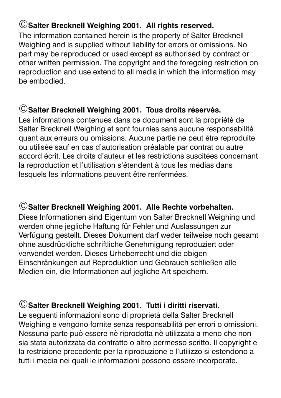 Salter Brecknell PB500 User Manual | Page 2 / 12