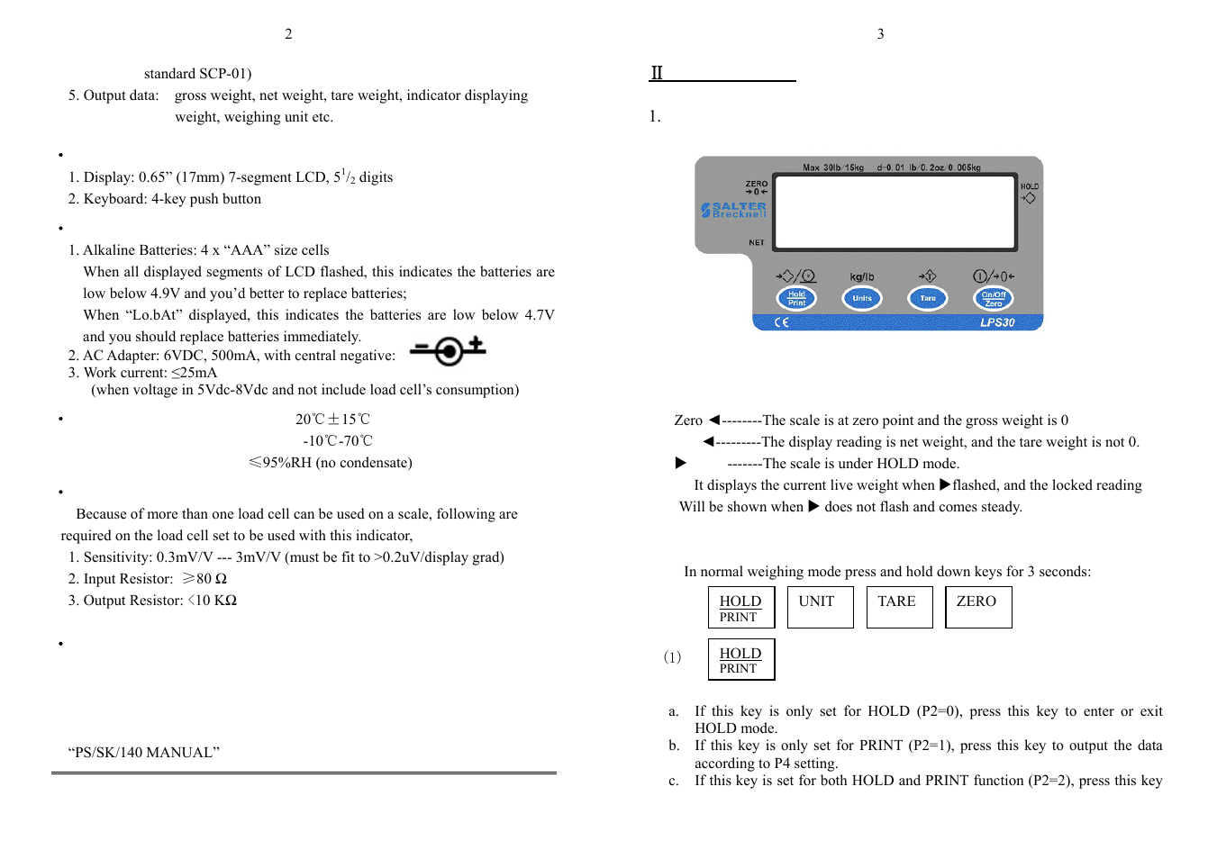 Salter Brecknell LPS30 User Manual | Page 4 / 18