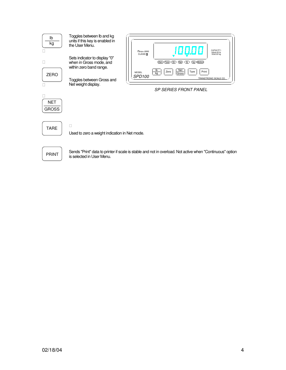 Salter Brecknell SP100 User Manual | Page 4 / 9