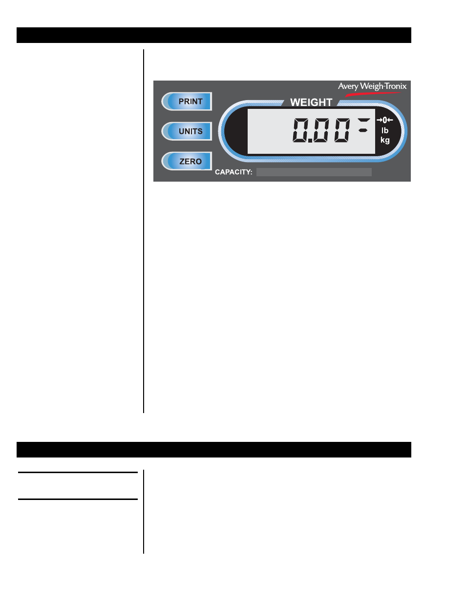Operation, Front panel, Figure 1 front panel | Performing a weighment | Salter Brecknell 3700LP User Manual | Page 6 / 20