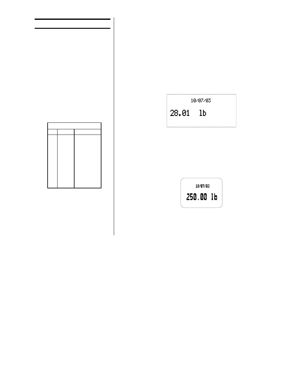 01 lb, Printing output, Figure 2 papertape sample printout | Salter Brecknell 3700LP User Manual | Page 7 / 20