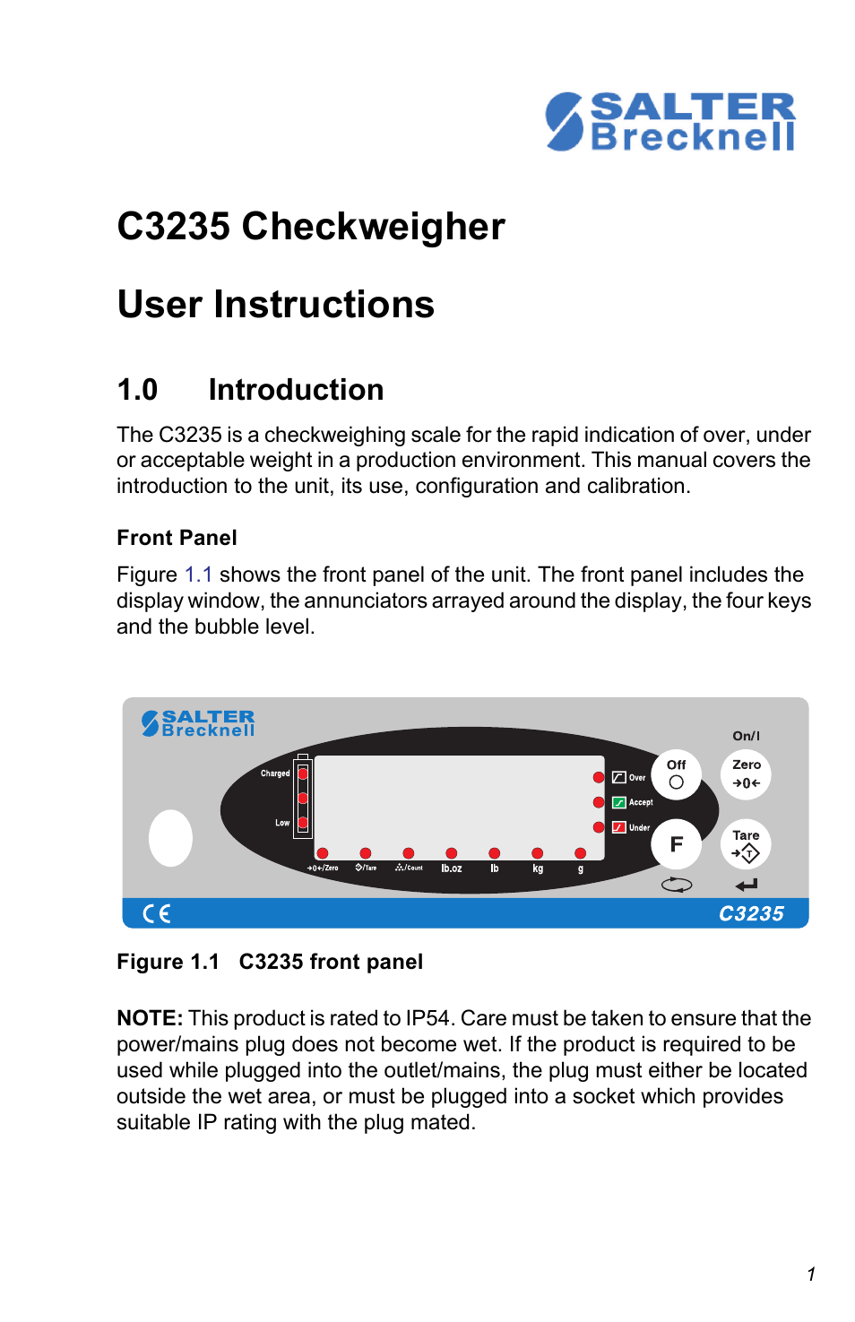 Salter Brecknell C3235 User Manual | 16 pages