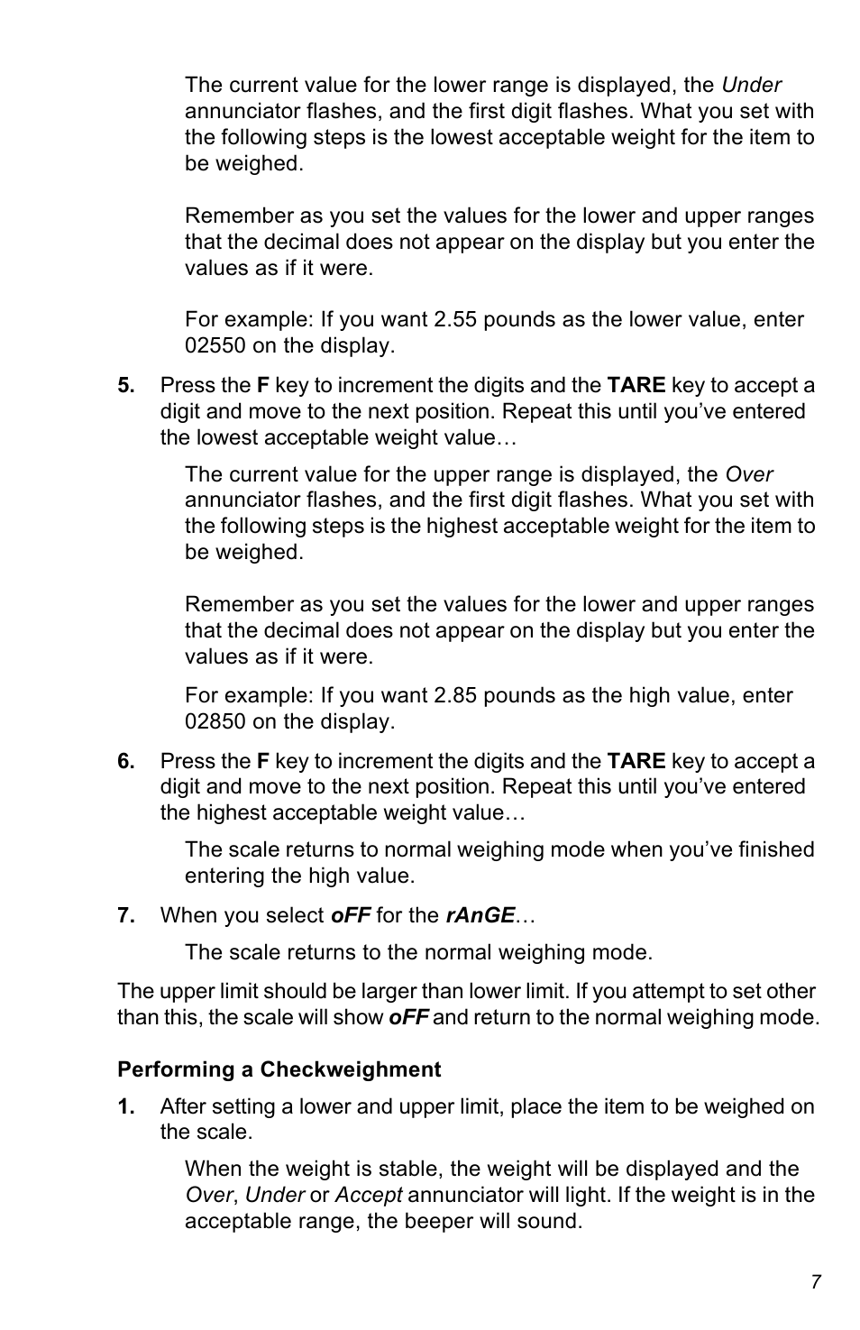 Salter Brecknell C3235 User Manual | Page 7 / 16