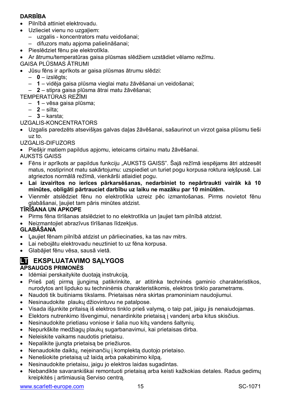 Scarlett SC-1071 User Manual | Page 15 / 21