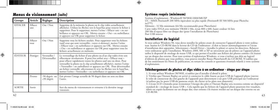 Menus de visionnement (suite) | Bushnell 11-8323 User Manual | Page 22 / 73