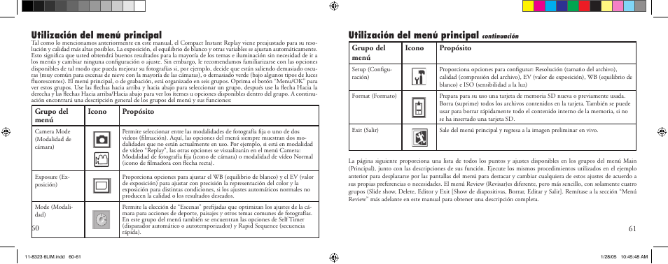 Utilización del menú principal | Bushnell 11-8323 User Manual | Page 31 / 73