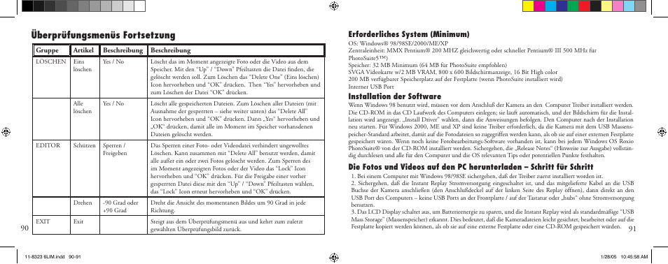 Überprüfungsmenüs fortsetzung | Bushnell 11-8323 User Manual | Page 46 / 73