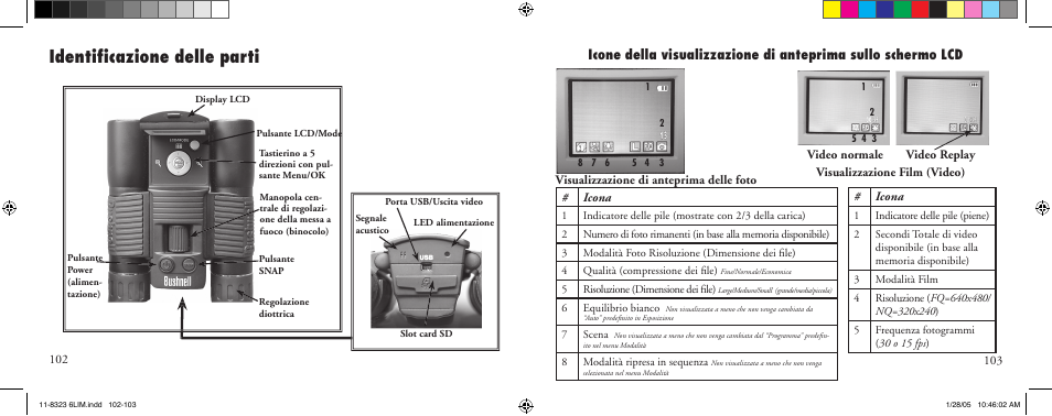 Identiﬁ cazione delle parti | Bushnell 11-8323 User Manual | Page 52 / 73