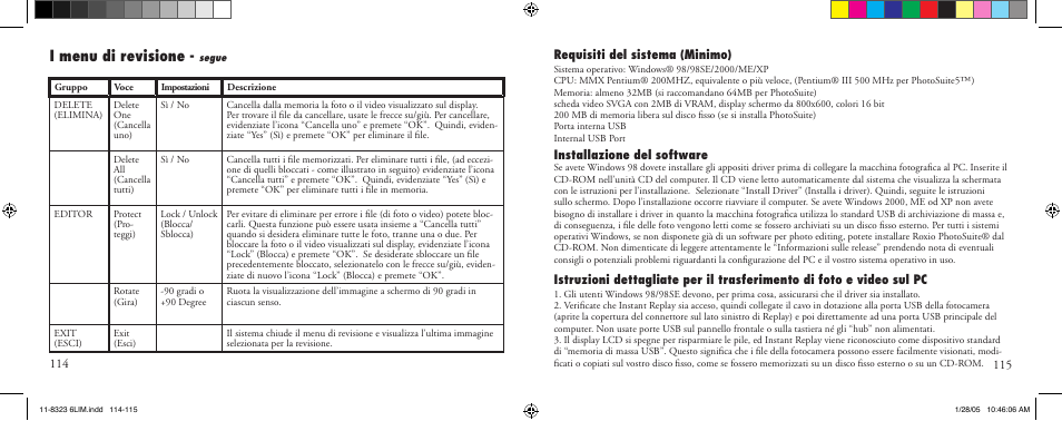 I menu di revisione | Bushnell 11-8323 User Manual | Page 58 / 73