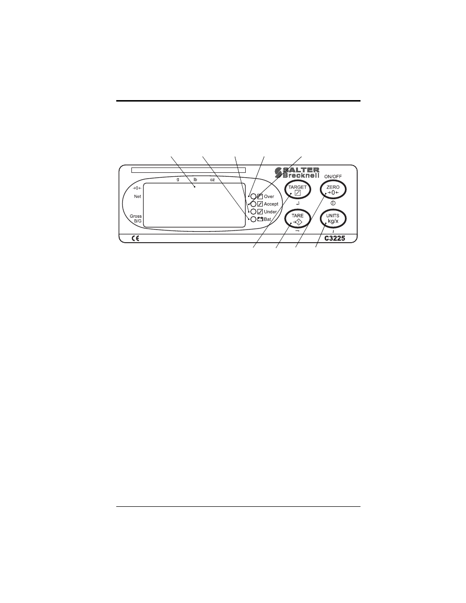 Display and keypad, 1display and keypad | Salter Brecknell C3225 User Manual | Page 9 / 40
