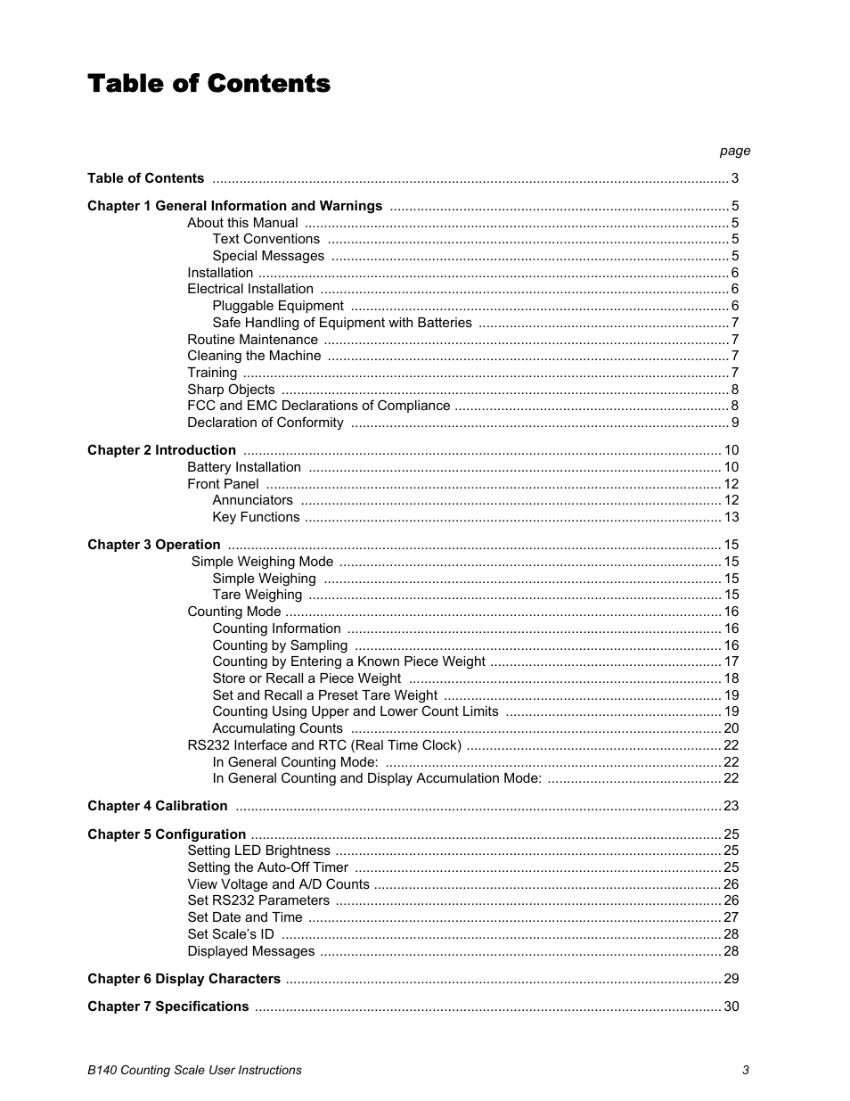 Salter Brecknell B140 User Manual | Page 3 / 32