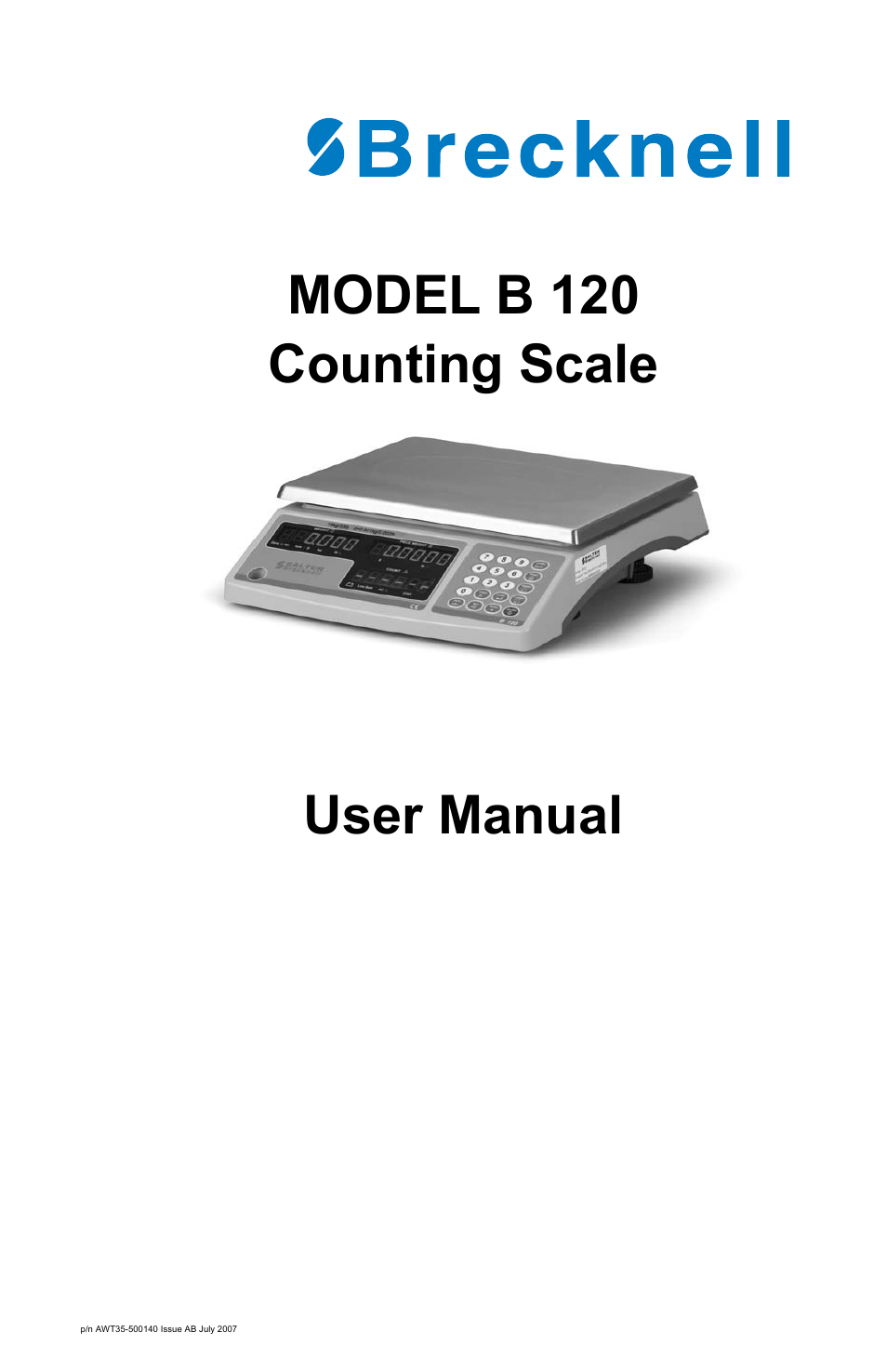 Salter Brecknell B120 User Manual | 19 pages