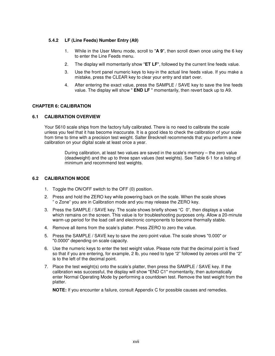 Salter Brecknell 610 User Manual | Page 17 / 23