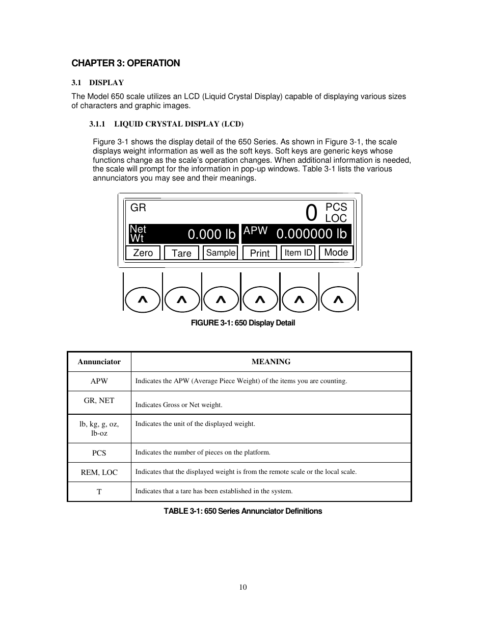 000 lb | Salter Brecknell 650 User Manual | Page 10 / 43