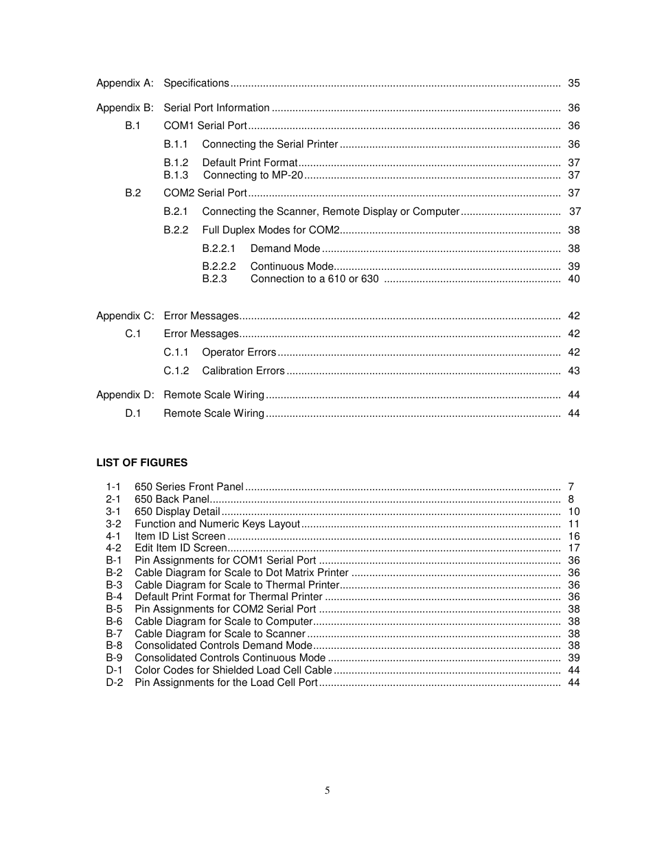 Salter Brecknell 650 User Manual | Page 5 / 43