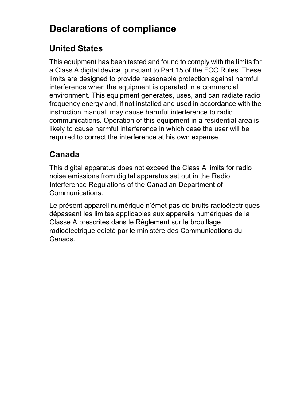 Declarations of compliance | Salter Brecknell B225 User Manual | Page 3 / 44