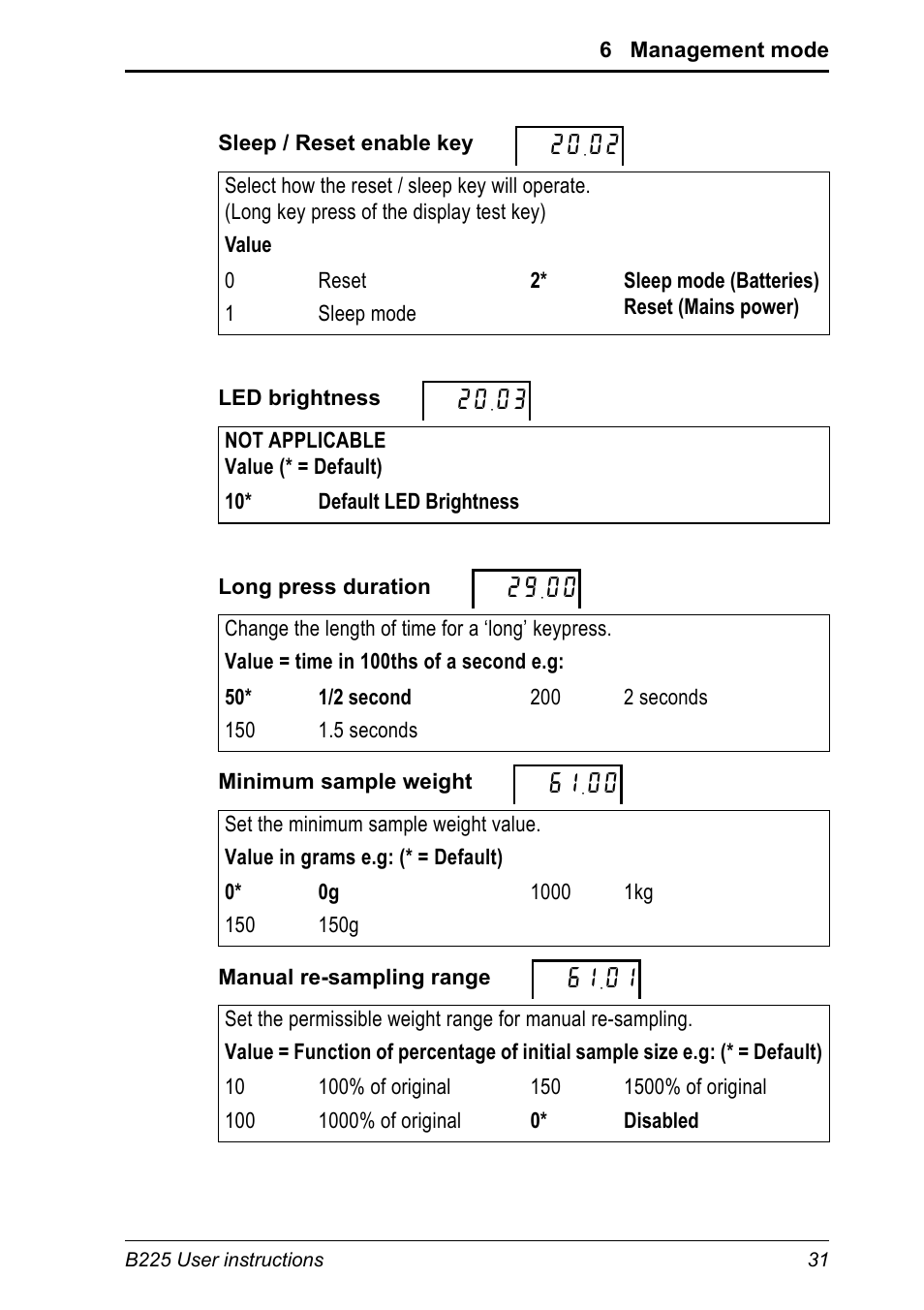 Salter Brecknell B225 User Manual | Page 31 / 44