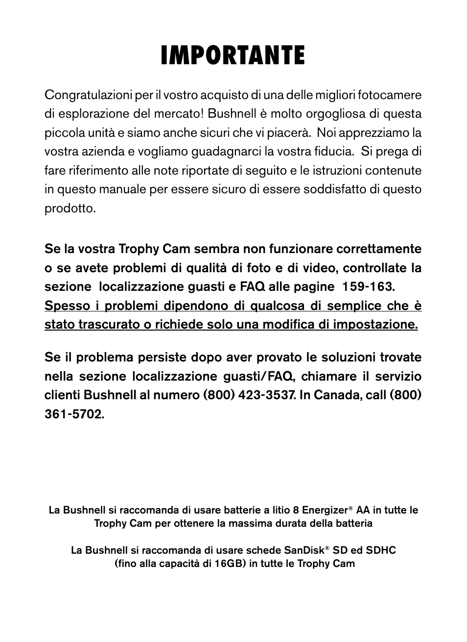 Importante | Bushnell Trophy Cam 119445 User Manual | Page 135 / 200