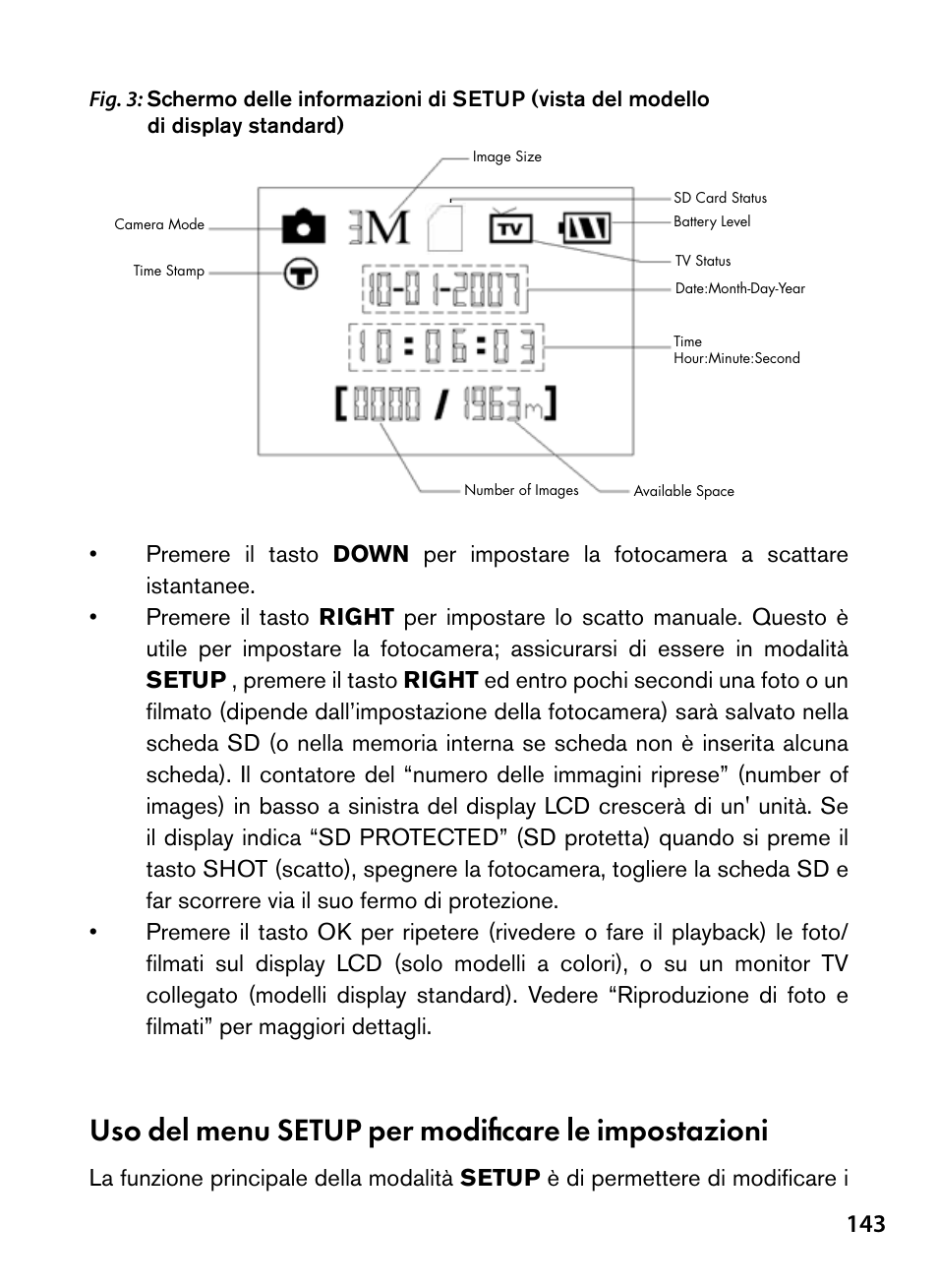 Uso del menu setup per modificare le impostazioni | Bushnell Trophy Cam 119445 User Manual | Page 143 / 200