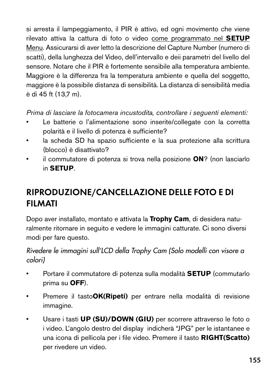 Riproduzione/cancellazione delle foto e di filmati | Bushnell Trophy Cam 119445 User Manual | Page 155 / 200