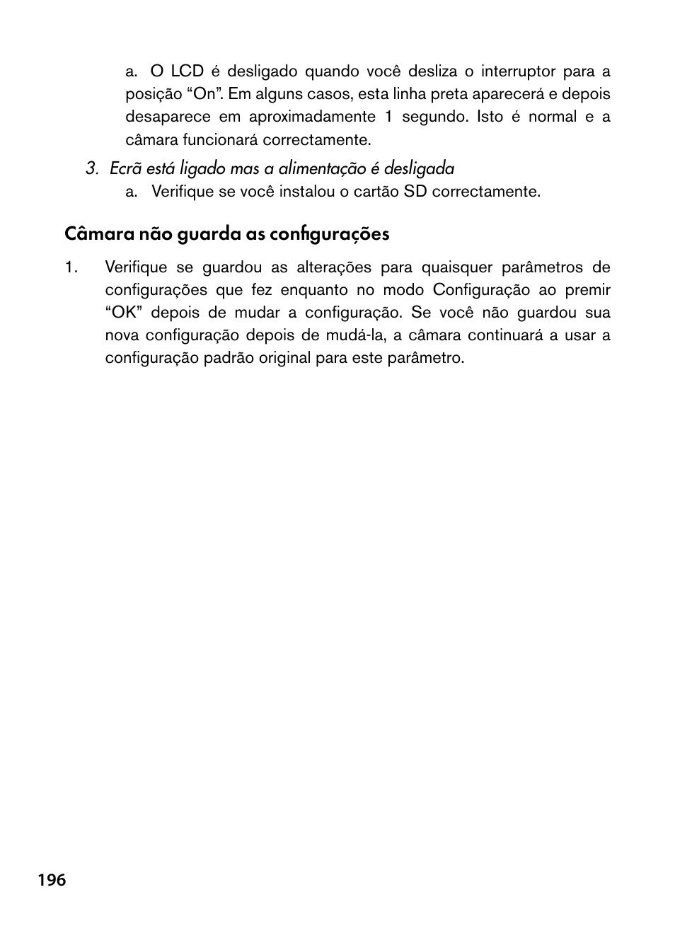 Câmara não guarda as configurações | Bushnell Trophy Cam 119445 User Manual | Page 196 / 200