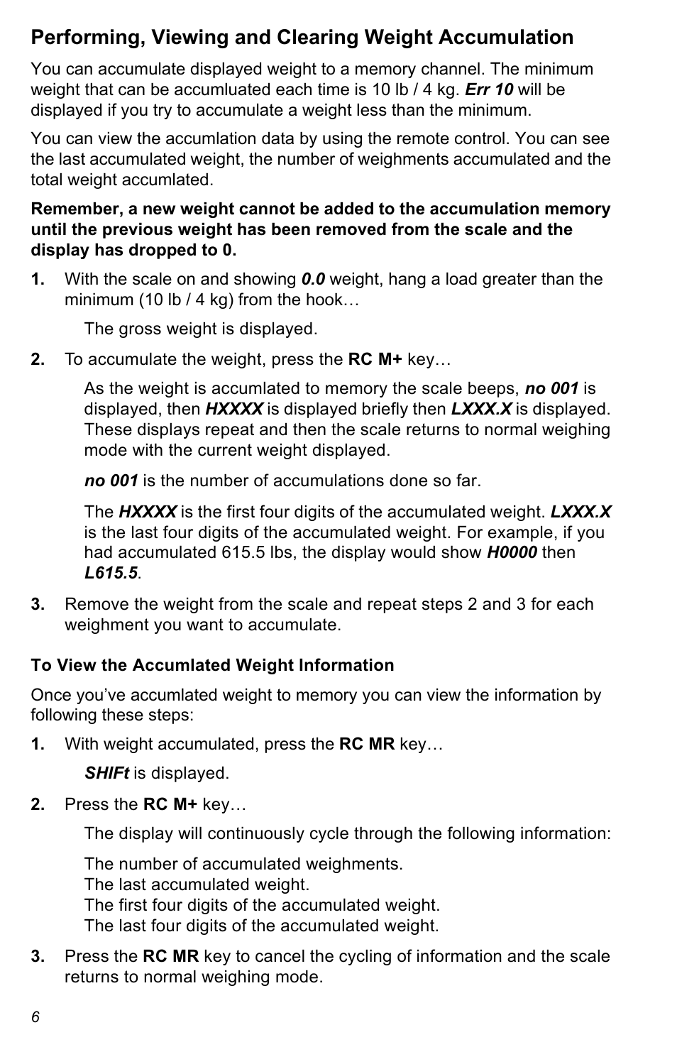 Salter Brecknell CS Series Crane User Manual | Page 6 / 12