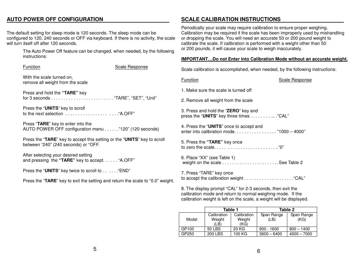 Salter Brecknell GP250 User Manual | Page 6 / 13
