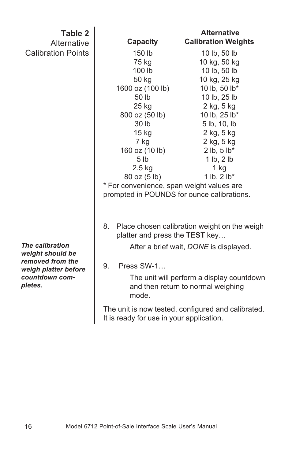 Salter Brecknell 6712 User Manual | Page 16 / 24
