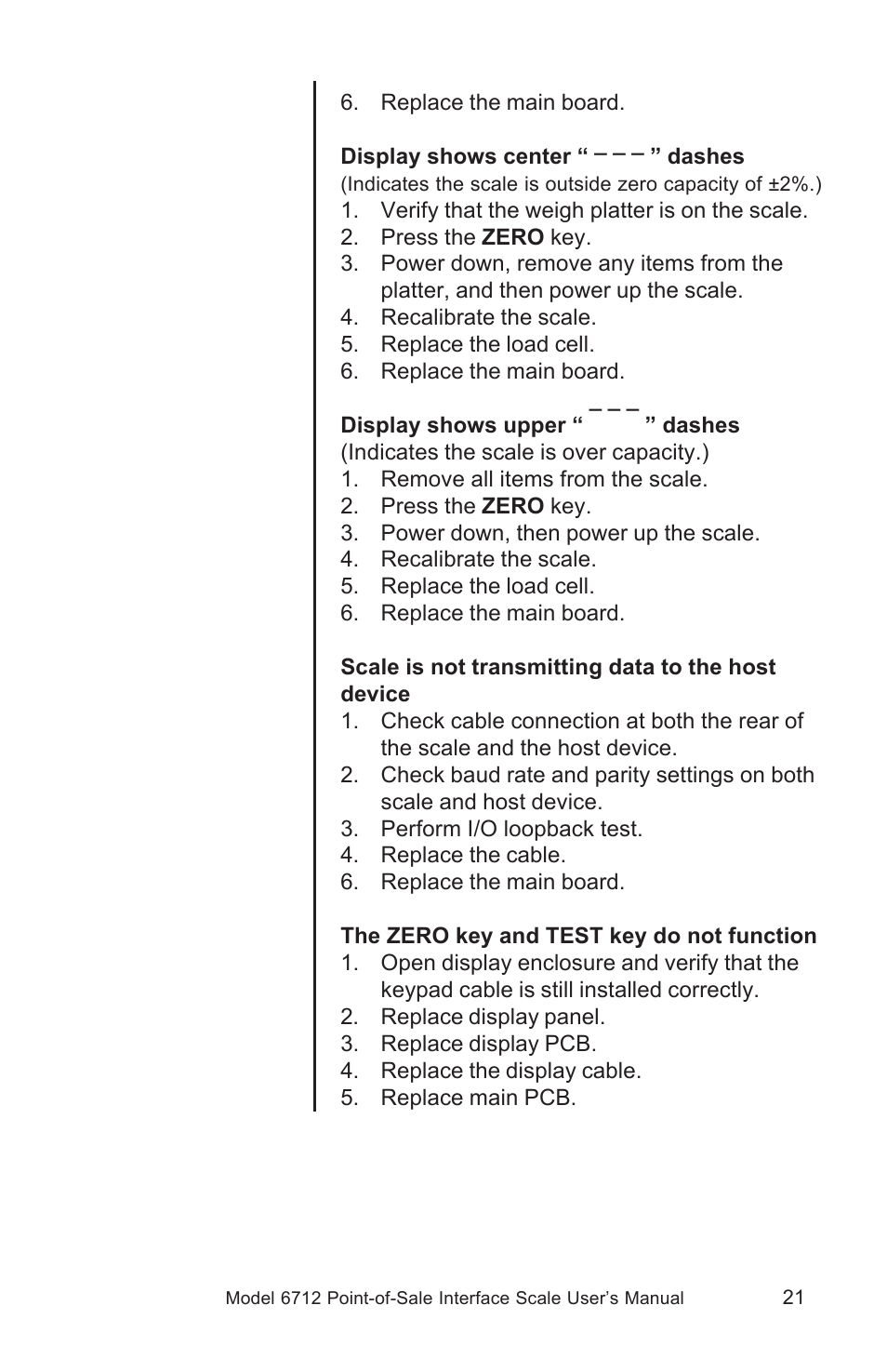 Salter Brecknell 6712 User Manual | Page 21 / 24