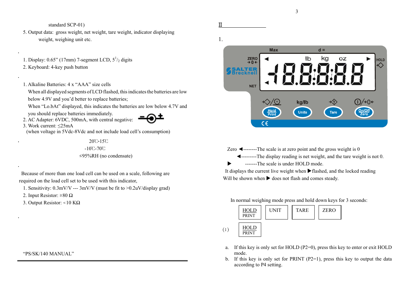 Salter Brecknell PS500 User Manual | Page 4 / 19